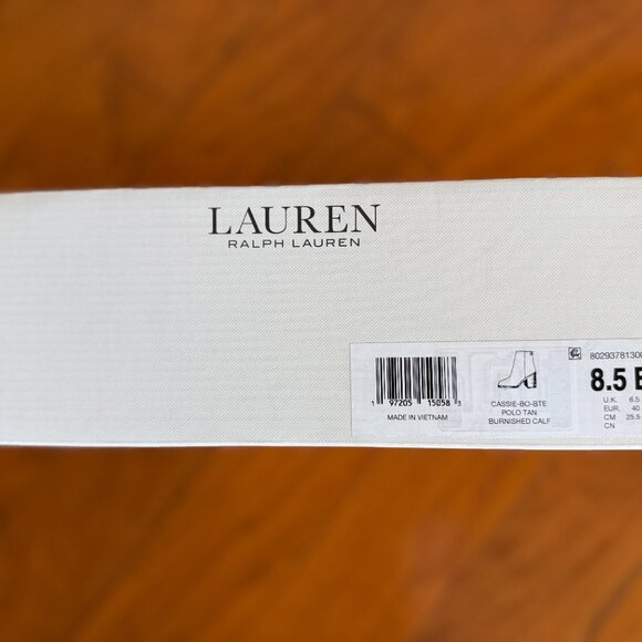 ralph lauren Cassie Burnished Brown Leather Bootie - Picture 12 of 12